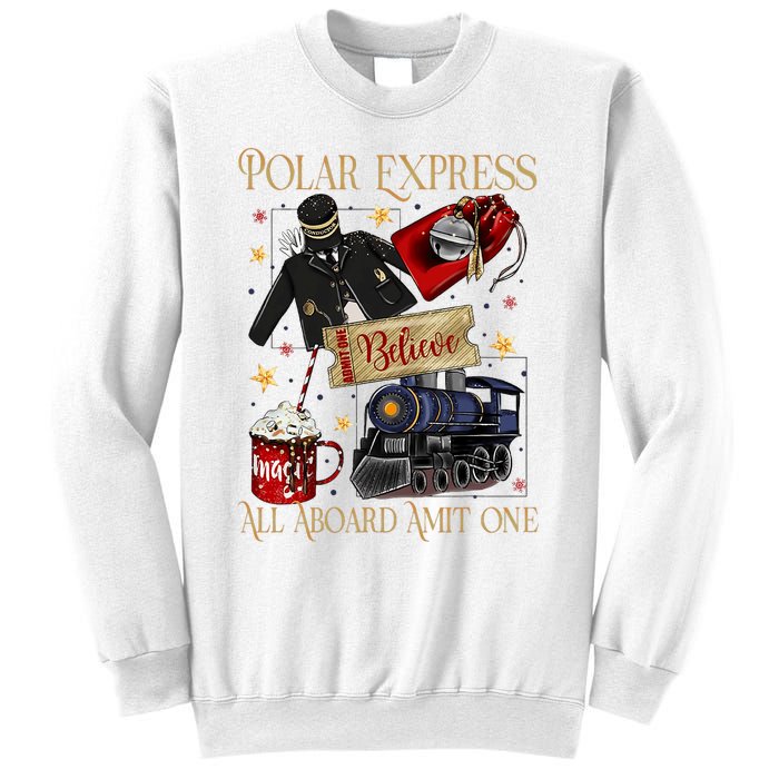 Christmas Train Christmas Believe Xmas Santa Sweatshirt