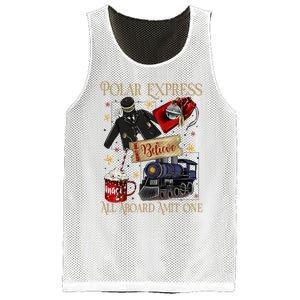 Christmas Train Christmas Believe Xmas Santa Mesh Reversible Basketball Jersey Tank