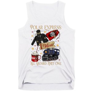 Christmas Train Christmas Believe Xmas Santa Tank Top