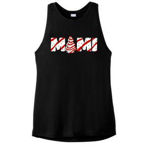 Christmas Tree Cake Matching Family Party Pajama Mimi Ladies PosiCharge Tri-Blend Wicking Tank