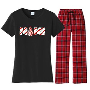 Christmas Tree Cake Matching Family Party Pajama Mimi Women's Flannel Pajama Set