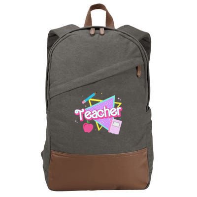 Cute Teacher Cotton Canvas Backpack