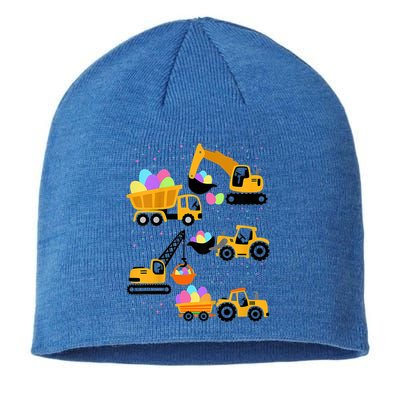 Crane Truck Construction Funny Easter Day Gift Sustainable Beanie