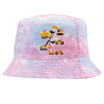 Crane Truck Construction Funny Easter Day Gift Tie-Dyed Bucket Hat