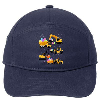 Crane Truck Construction Funny Easter Day Gift 7-Panel Snapback Hat