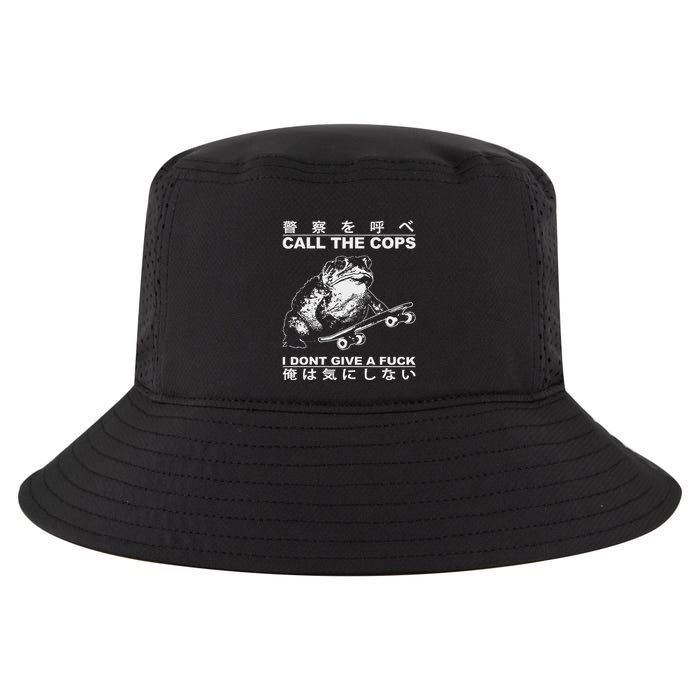 Call The Cops I DonT Give A Fuck Funny Toad Japanese Cool Comfort Performance Bucket Hat