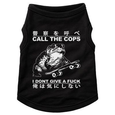 Call The Cops I DonT Give A Fuck Funny Toad Japanese Doggie Tank