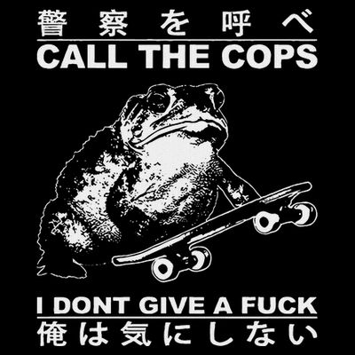 Call The Cops I DonT Give A Fuck Funny Toad Japanese T-Shirt