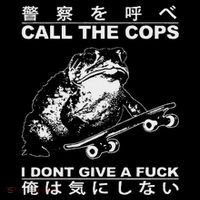 Call The Cops I DonT Give A Fuck Funny Toad Japanese Tall T-Shirt