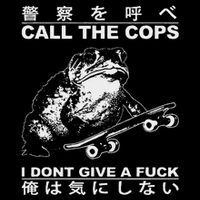 Call The Cops I DonT Give A Fuck Funny Toad Japanese 16 in Basic Backpack