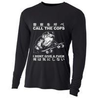 Call The Cops I DonT Give A Fuck Funny Toad Japanese Cooling Performance Long Sleeve Crew