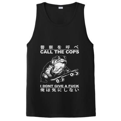 Call The Cops I DonT Give A Fuck Funny Toad Japanese PosiCharge Competitor Tank