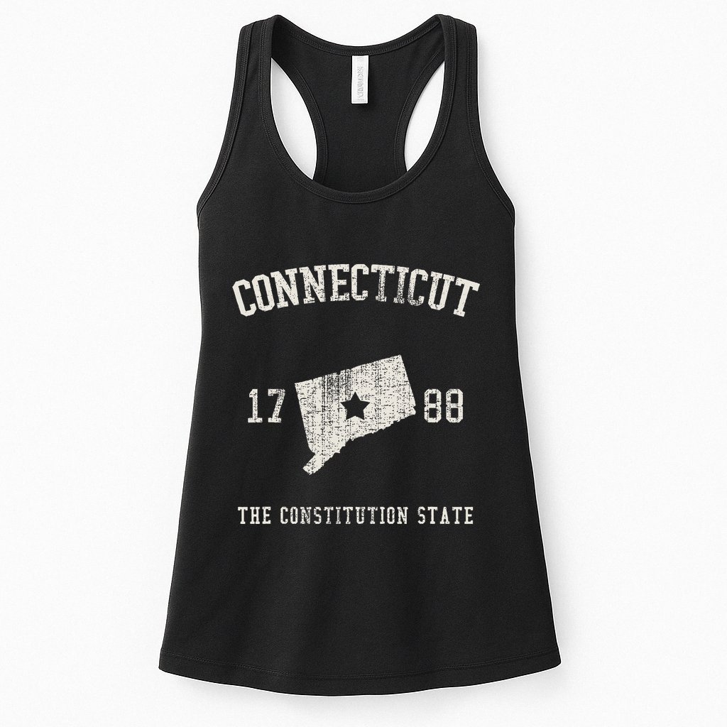 Connecticut The Constitution State Vintage Womens Tank Top