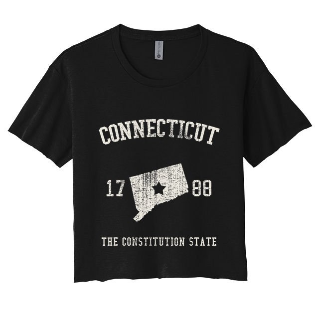 Connecticut The Constitution State Vintage Crop Top