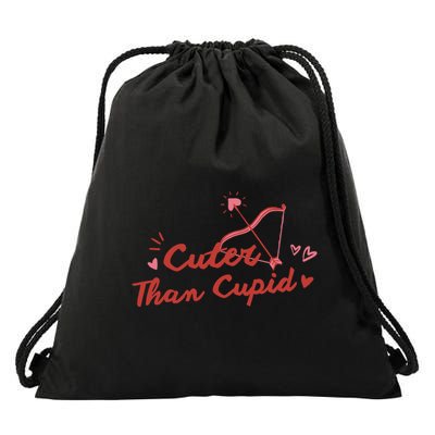 Cuter Than Cupid Cute Valentine's Day Drawstring Bag