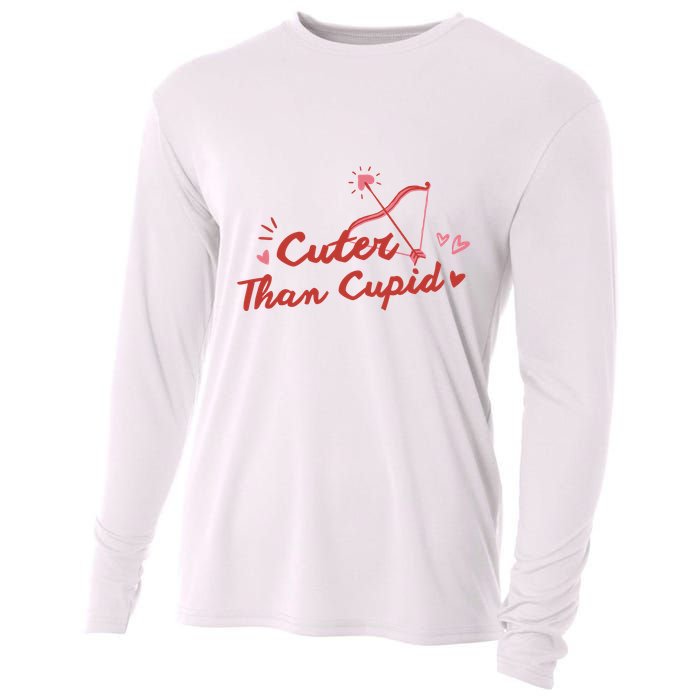 Cuter Than Cupid Cute Valentine's Day Cooling Performance Long Sleeve Crew