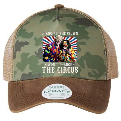 Changing The Clown WonT Change The Circus Kamala Clown Legacy Tie Dye Trucker Hat