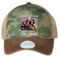 Changing The Clown WonT Change The Circus Kamala Clown Legacy Tie Dye Trucker Hat