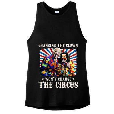 Changing The Clown WonT Change The Circus Kamala Clown Ladies PosiCharge Tri-Blend Wicking Tank