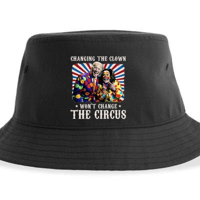 Changing The Clown WonT Change The Circus Kamala Clown Sustainable Bucket Hat
