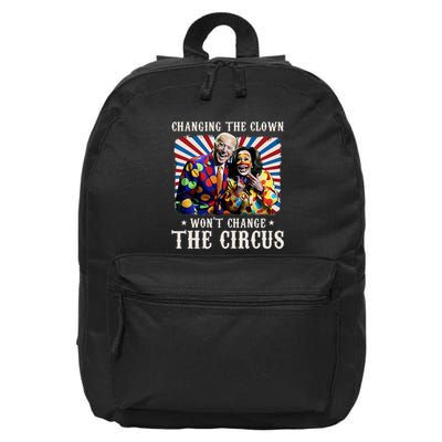 Changing The Clown WonT Change The Circus Kamala Clown 16 in Basic Backpack