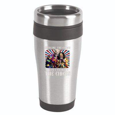 Changing The Clown WonT Change The Circus Kamala Clown 16oz Travel Tumbler