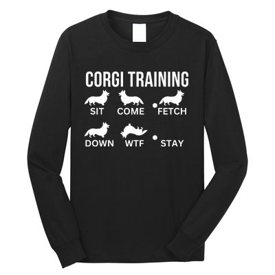 Corgi Training Corgi Dog Tricks Long Sleeve Shirt