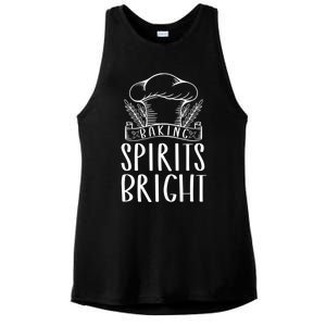 Christmas Theme Cooking Baking Lover Baking Spirits Bright Cute Gift Ladies PosiCharge Tri-Blend Wicking Tank