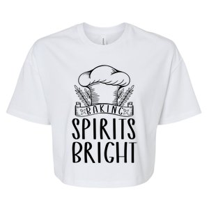 Christmas Theme Cooking Baking Lover Baking Spirits Bright Cute Gift Bella+Canvas Jersey Crop Tee