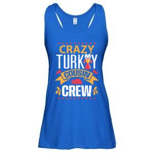 Crazy Turkey Cousin Crew Thanksgiving Family Member Gift Ladies Essential Flowy Tank