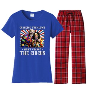 Changing The Clown WonT Change The Circus Kamala Clown Women's Flannel Pajama Set