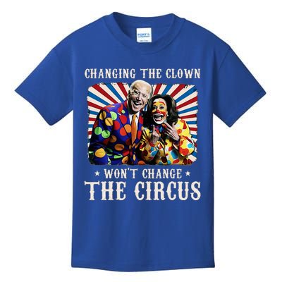 Changing The Clown WonT Change The Circus Kamala Clown Kids T-Shirt