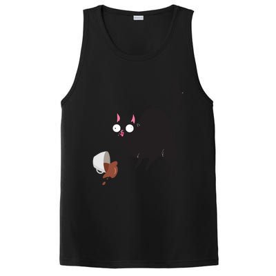 Cat Tastes Coffee Funny Caffeine Gift PosiCharge Competitor Tank