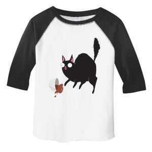 Cat Tastes Coffee Funny Caffeine Gift Toddler Fine Jersey T-Shirt