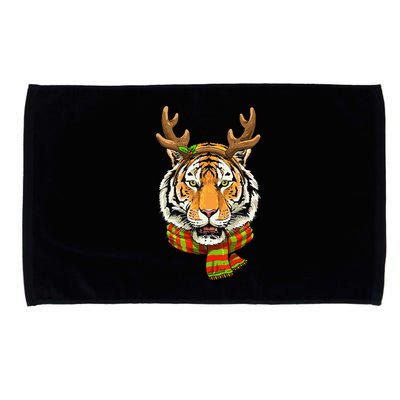 Christmas Tiger Cat Santa Clause Reindeer Xmas Tiger Lover Microfiber Hand Towel