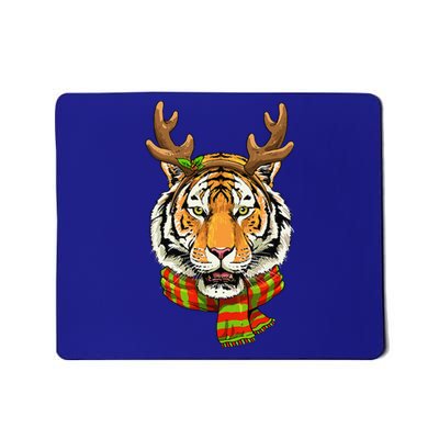 Christmas Tiger Cat Santa Clause Reindeer Xmas Tiger Lover Mousepad