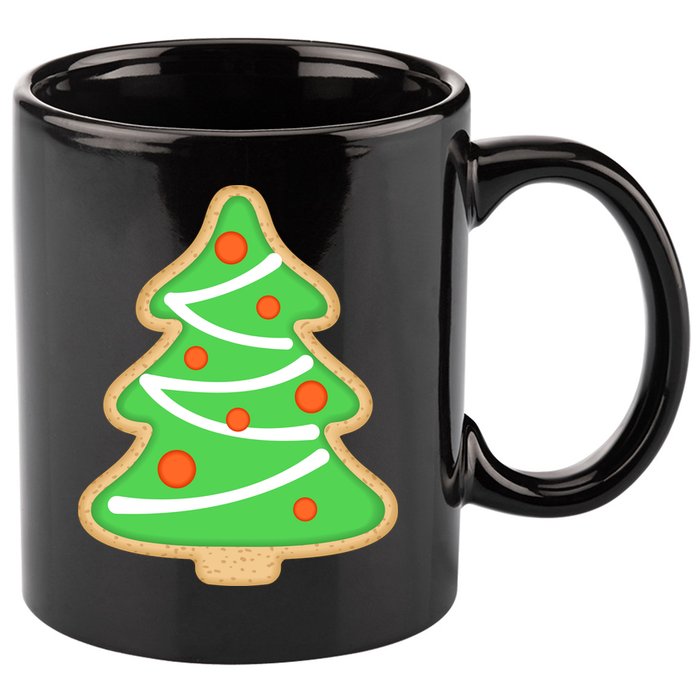 Christmas Tree Cookie Cute Holiday 11oz C Handle Ceramic Mug