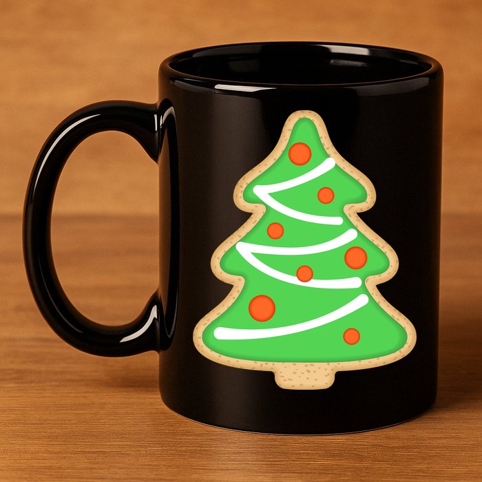 Christmas Tree Cookie Cute Holiday 11oz C Handle Ceramic Mug