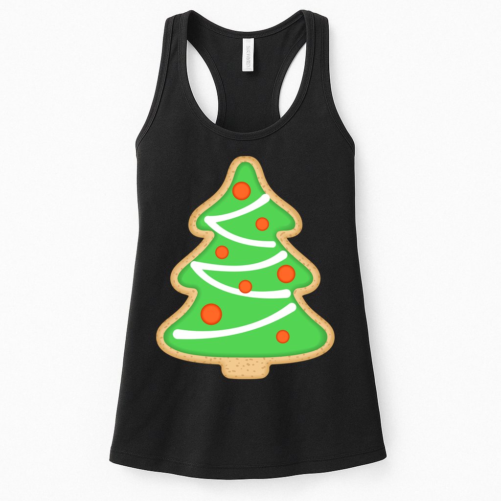 Christmas Tree Cookie Cute Holiday Womens Tank Top