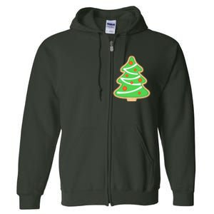 Christmas Tree Cookie Cute Holiday Full Zip Hoodie