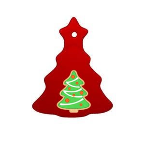 Christmas Tree Cookie Cute Holiday Ceramic Tree Ornament