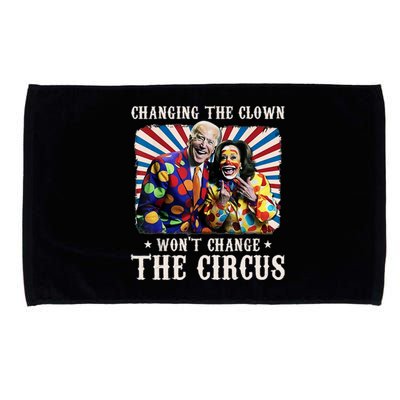 Changing The Clown WonT Change The Circus Kamala Clown Microfiber Hand Towel