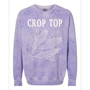 Crop Top Corn Colorblast Crewneck Sweatshirt