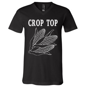 Crop Top Corn V-Neck T-Shirt