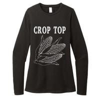 Crop Top Corn Womens CVC Long Sleeve Shirt