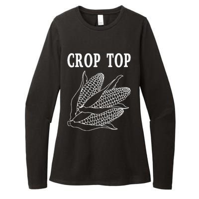 Crop Top Corn Womens CVC Long Sleeve Shirt