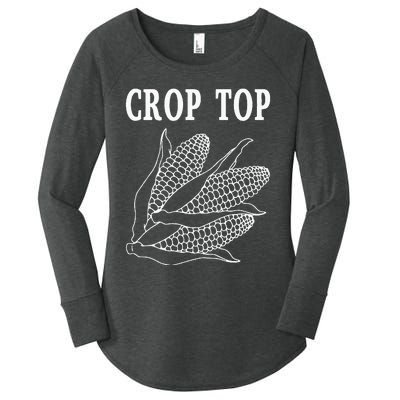 Crop Top Corn Women's Perfect Tri Tunic Long Sleeve Shirt