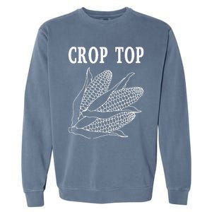 Crop Top Corn Garment-Dyed Sweatshirt