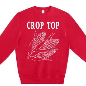 Crop Top Corn Premium Crewneck Sweatshirt