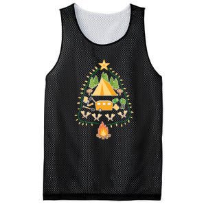 Christmas Tree Camping Christmas Xmas Gifts Men Women Mesh Reversible Basketball Jersey Tank